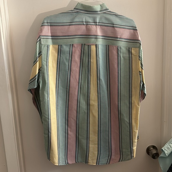 VINTAGE Eddie Bauer Button Down Front Pocket Striped Shirt - Medium - Picture 4 of 4